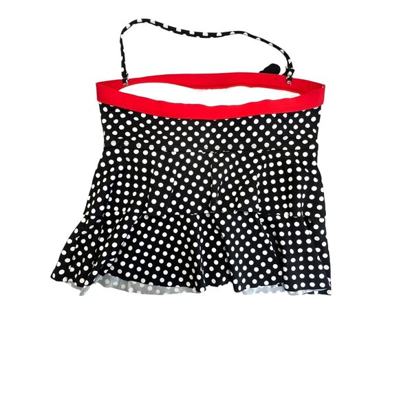 Kenneth Cole Reaction Women Retro Polka Dot Tiered Layers Ruffles Swimsuit Top L - Picture 2 of 8